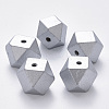 Painted Natural Wood European Beads LS-WOOD-Q040-020A-B02-1