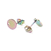 Ion Plating(IP)  304 Stainless Steel Ear Stud Findings STAS-O119-15B-M-1
