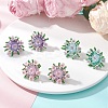 Flower Handmade Glass Seed Beads Stud Earrings EJEW-MZ00656-1