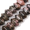 Natural Rhodonite Double Terminated Point Beads Strands G-T142-95-2