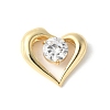 Brass Micro Pave Clear Cubic Zirconia Pendants ZIRC-I071-15G-1