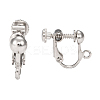 Brass Screw On Clip-on Earring Dangling Charms Pendants Setting Findings KK-M019-01P-3