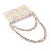 Transparent Acrylic Bead in Bead Woven Bags AJEW-BA00091-7