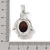 Dyed & Heated Natural Red Tiger Eye Pendants G-A224-02P-05-3