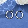Tarnish Resistant 304 Stainless Steel Hoop Earrings X-EJEW-F105-12P-5