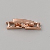 Brass Fold Over Clasps KK-WH0079-109A-RG-1