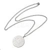Non-Tarnish 304 Stainlessa Steel Curb Chain Pendant Necklaces LS-NJEW-H034-06P-2