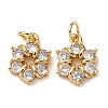 Brass Pave Cubic Zirconia Pendants KK-A270-10G-1