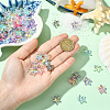100Pcs 10 Colors Starfish Handmade Glass Beads GLAA-SC0002-80B-4