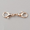 Zinc Alloy Double Lobster Claw Clasps FIND-TAC0016-15RG-1