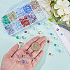 10 Colors Two Tone Transparent Glass Beads GLAA-SP0001-09-3