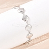 Starfish/Shell Shape/Cowrie Shell Shape Brass Link Chain Bracelets for Women BJEW-K248-07C-P-3