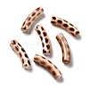 Spray Painted Leopard Print Opaque Acrylic Beads OACR-L013-036-3