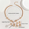 Teardrop Alloy Rhinestone Pendant Necklaces & Stud Earring & Rings Sets for Women FS-WG09A79-01-3