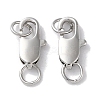 Rack Plating Brass Lobster Claw Clasps KK-F090-24P-02-1