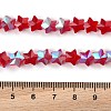 Electroplate Transparent Glass Beads Strands EGLA-U004-03A-HP07-4