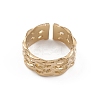 Ion Plating(IP) 304 Stainless Steel Hollow Net Open Cuff Rings for Women RJEW-G285-05G-2