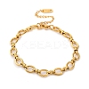 Ion Plating(IP) 304 Stainless Steel Mesh Chain Bracelet for Women X-BJEW-S003-02G-1