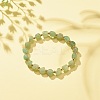 Natural Green Aventurine Round Beaded Stretch Bracelet BJEW-JB08197-03-2