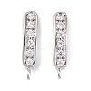 Rack Plating Brass Cubic Zirconia Hoop Earring Findings KK-S374-04P-04-1