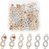 48Pcs 3 Style Alloy Rhinestone Links Connectors ALRI-FH0001-04-1