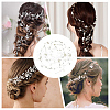 Handmade Imitation Pearl with Polyester and Resin Flower Headbands Hair Vine for Bride OHAR-WH20010-07S-4