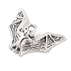 Tibetan Style Alloy Bat Pendants TIBEP-Q043-255-RS-2
