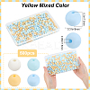 500Pcs Rubberized Style Imitated Silicone Acrylic Beads OACR-SP0001-33F-2