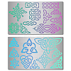 2Pcs 2 Styles Stainless Steel Cutting Dies Stencils DIY-WH0378-003-1
