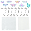 DIY Butterfly 201 Stainless Steel Etched Metal Embellishments Dangle Earring Jewelry Making Kits DIY-FS0007-47-3