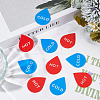 12Pcs 2 Colors Acrylic Public Signs AJEW-CP0007-39-4