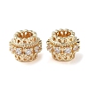 Rack Plating Brass with Cubic Zirconia European Beads KK-M269-16G-1