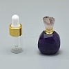 Natural Amethyst Openable Perfume Bottle Pendants G-E556-20J-1