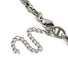 Non-Tarnish 304 Stainless Steel Oval Link Chains Bracelets for Men & Women BJEW-D042-22B-P-3