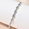 Brass Micro Pave Clear Cubic Zirconia Eye Link Chain Bracelets for Women BJEW-G764-09P-1