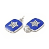 Brass Micro Pave Cubic Zirconia Pendants KK-E068-VB443-1-3