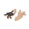 Alloy Enamel Pendants ENAM-M054-06KCG-2