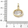 Brass Pave Cubic Zirconia Pendants CU-CBA6980-07G-D-3