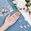 DIY Blank Rectangle Dome Earring Making Kit STAS-DC0015-38-3