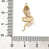 Brass Micro Pave Clear & Black Cubic Zirconia Connector Charms KK-C085-18G-3