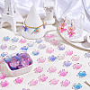 180Pcs 2 Colors Acrylic Bead Caps OACR-PA0001-37E-4