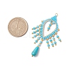 Bohemian Synthetic Turquoise Bigs Pendants PALLOY-MZ00418-4