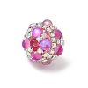 Sparkling Acrylic Encrusted Round Beads CLAY-NH0003-03S-03-2
