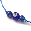 Natural & Synthetic Mixed Gemstone Braided Bead Bracelet BJEW-JB10016-4