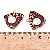 Rack Plating Alloy Enamel Pendants LS-ENAM-N056-378KCG-3