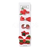 Christmas Theme Cloth Felt Fabric Alligator Hair Clip OHAR-R100-01F-2