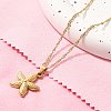 Summer Beach 304 Stainless Steel Pendant Rope Chain Necklaces for Women STAS-Z108-01G-01-1