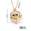 Vintage Sparkling Rhinestone Evil Eye Pendant Necklaces YZ2067-2-1