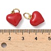 Brass Enamel Charms KK-G548-05G-3