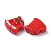 Christmas Decorations Theme Opaque Acrylic Bead with Enamel OACR-Z021-01B-2
